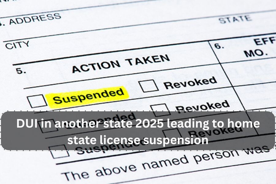 DUI in another state 2025 leading to home state license suspension