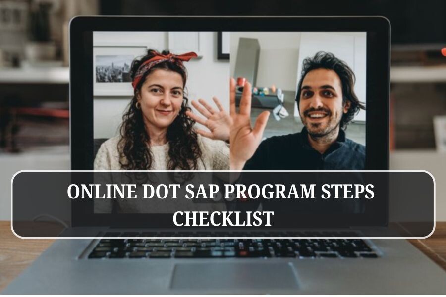 Online DOT SAP Program steps checklist