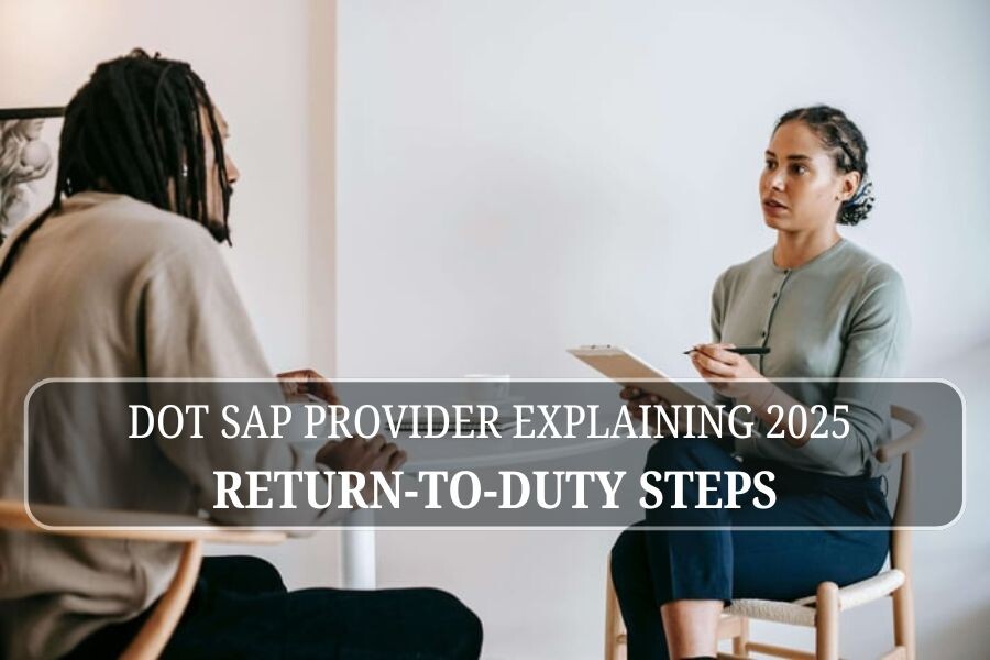 DOT SAP provider explaining 2025 return-to-duty steps