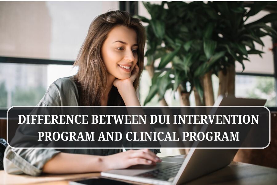 Difference between DUI intervention program and clinical program