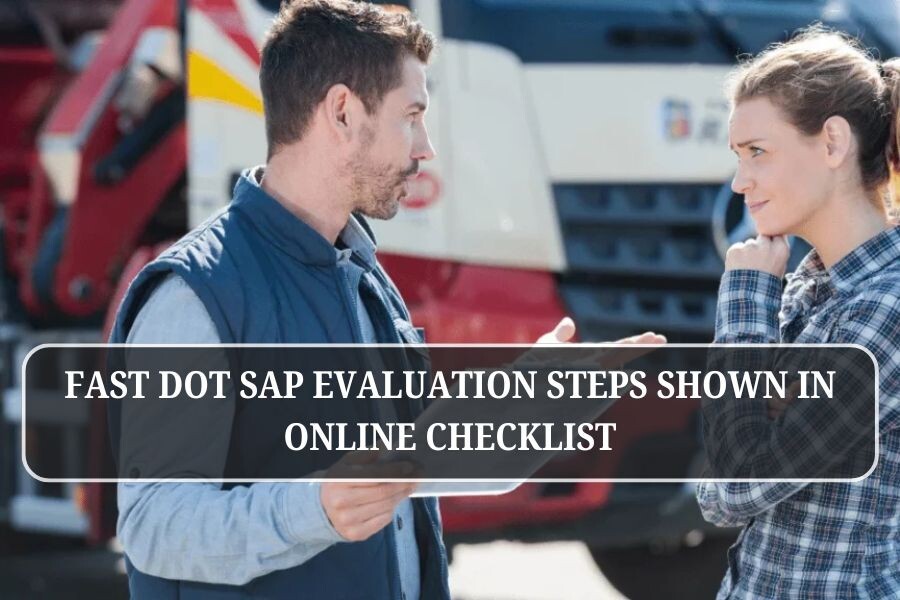 Fast DOT SAP evaluation steps shown in online checklist
